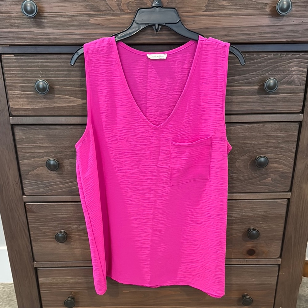 Vibrant Pink Sleeveless Top